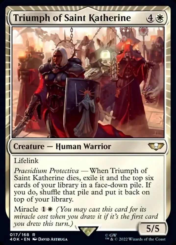 Triumph of Saint Katherine (Surge Foil) [Warhammer 40,000] - MTG Single