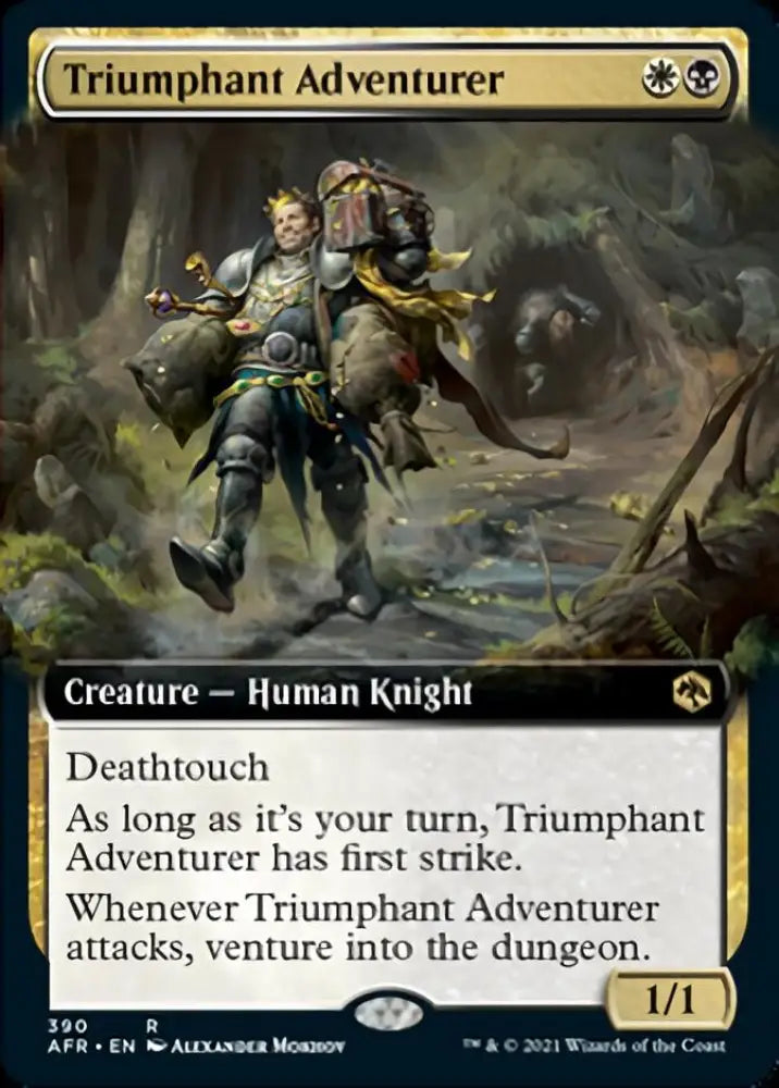 Triumphant Adventurer (Extended Art) [Dungeons & Dragons: Adventures in the Forgotten Realms] - MTG Single