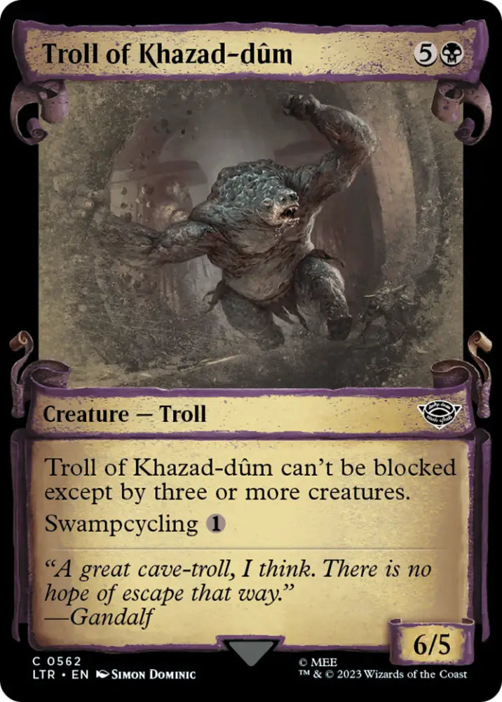 Troll of Khazad-dum [The Lord of the Rings: Tales of Middle-Earth Showcase Scrolls] - MTG Single