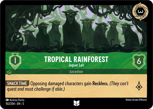 Tropical Rainforest - Jaguar Lair (102/204) [Shimmering Skies] - Lorcana Single