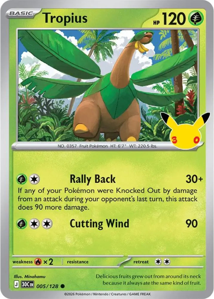 Tropius (005/128) [ME: 30th Celebration]