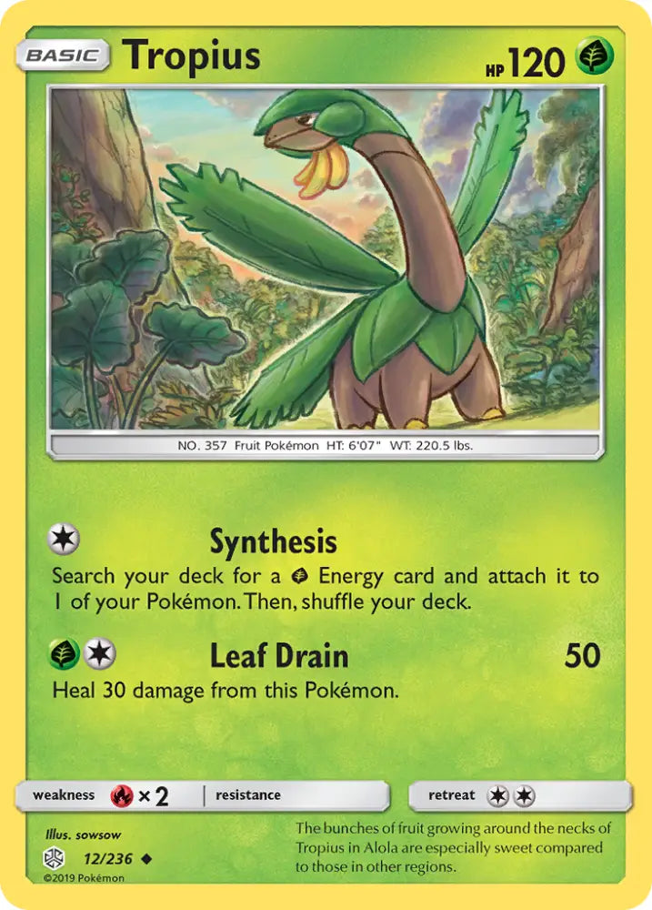 Tropius (12/236) [Sun & Moon: Cosmic Eclipse] - Pokemon Single