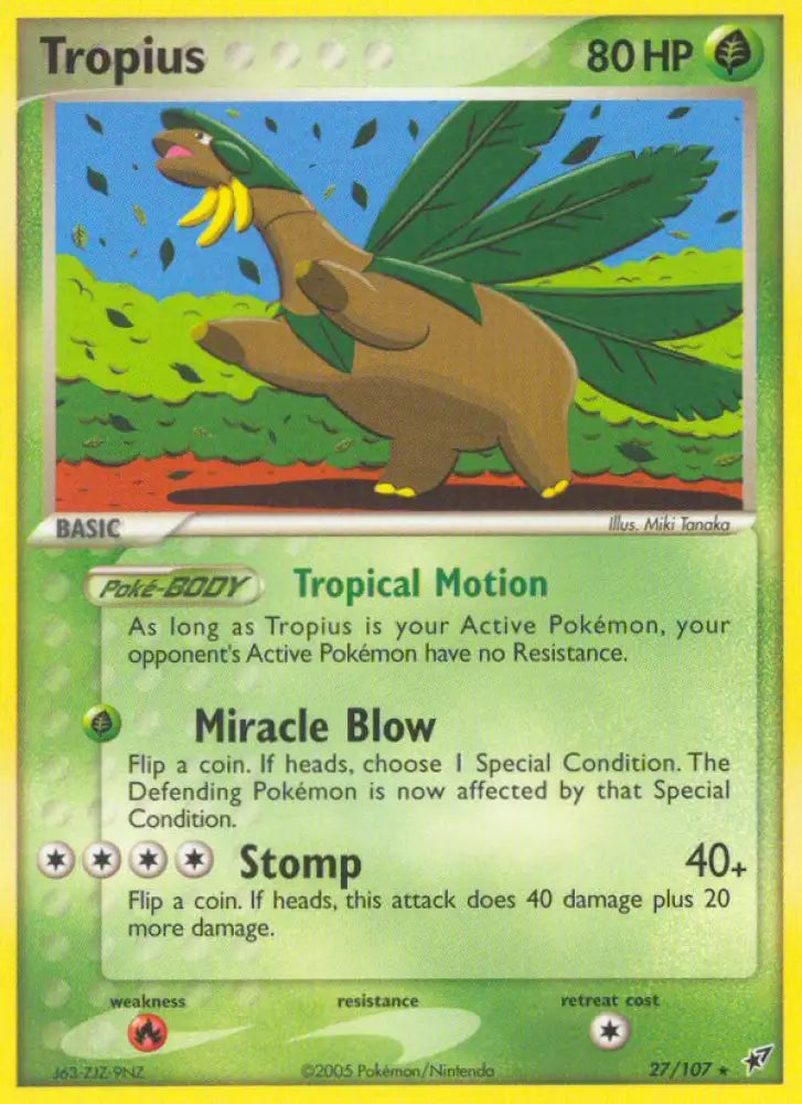 Tropius (27/107) [EX: Deoxys] - Pokemon Single