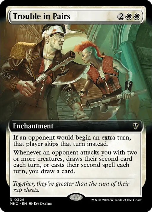 Trouble in Pairs (Extended Art) [Murders at Karlov Manor Commander] - MTG Single
