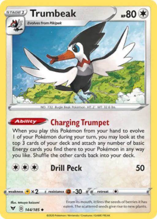 Trumbeak (144/185) [Sword & Shield: Vivid Voltage] - Pokemon Single