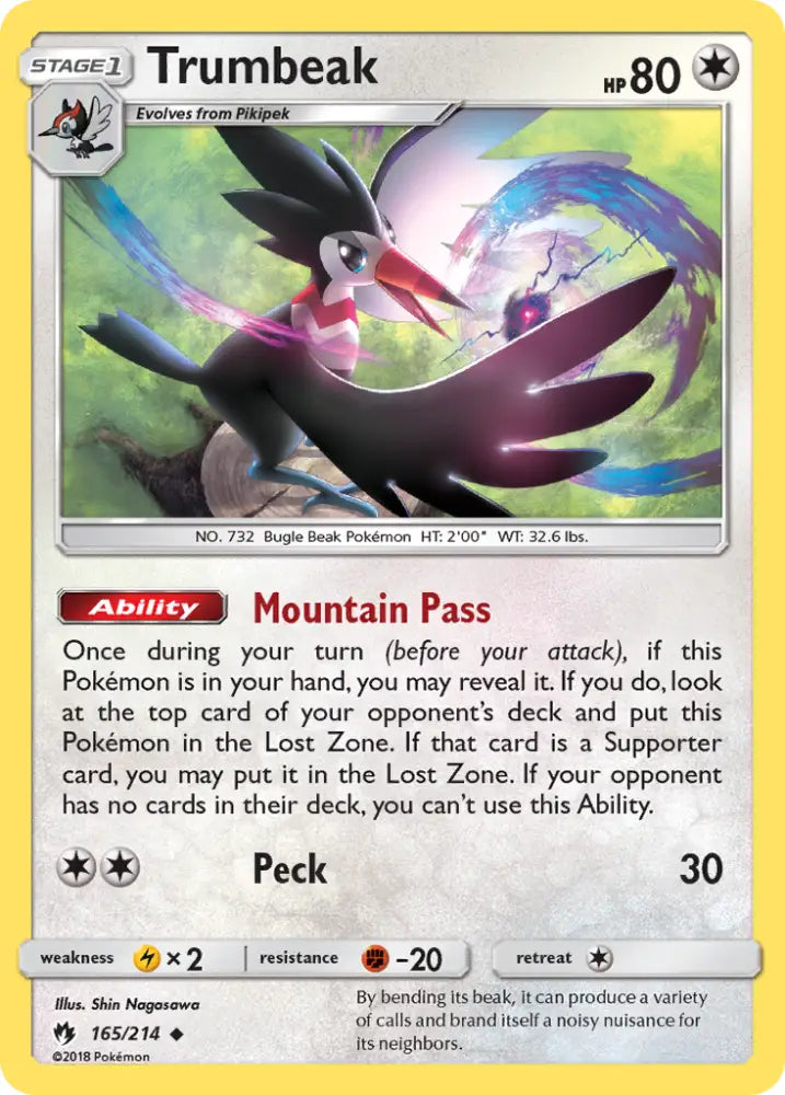 Trumbeak (165/214) [Sun & Moon: Lost Thunder] - Pokemon Single