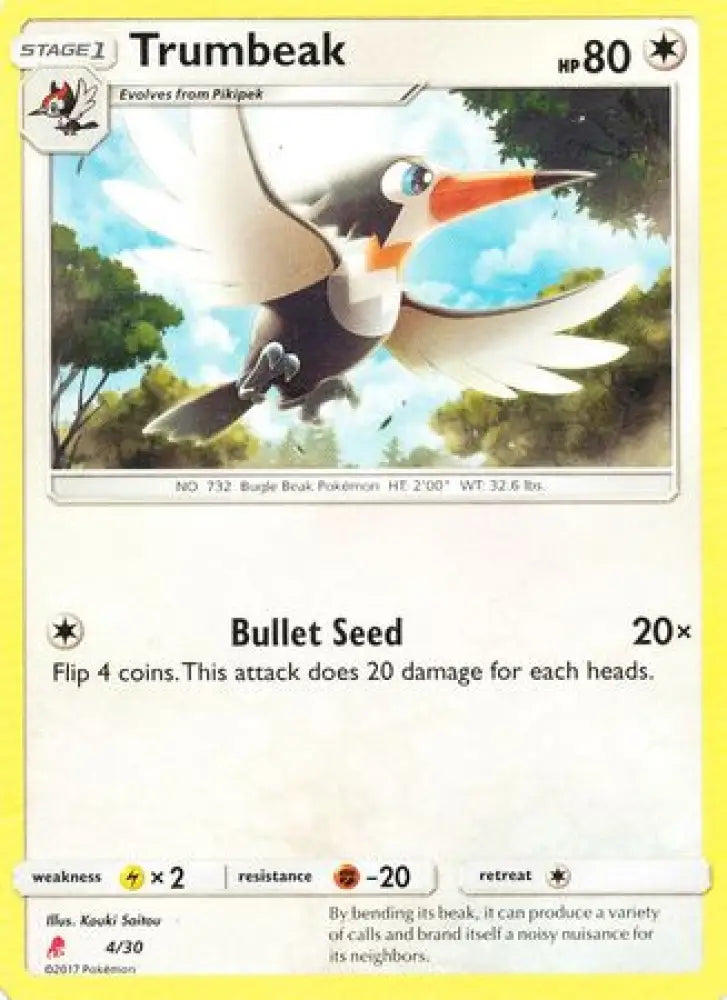 Trumbeak (4/30) [Sun & Moon: Trainer Kit - Lycanroc] - Pokemon Single
