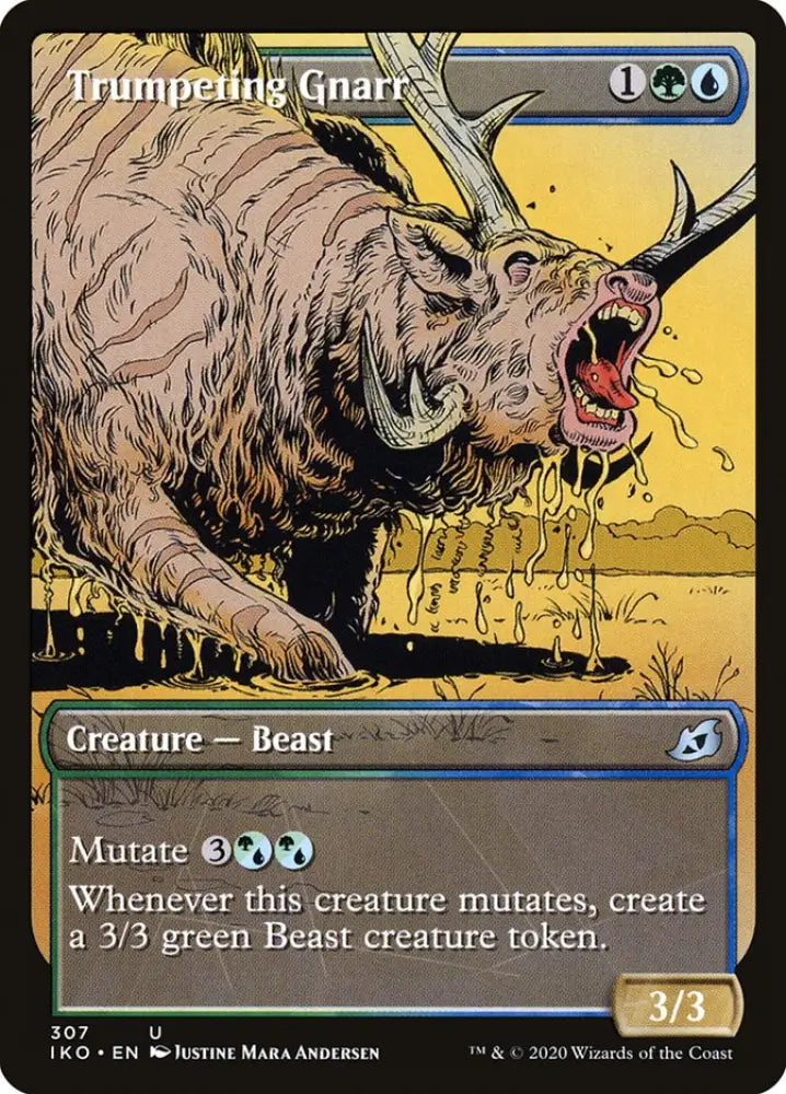 Trumpeting Gnarr (Showcase) [Ikoria: Lair of Behemoths] - MTG Single