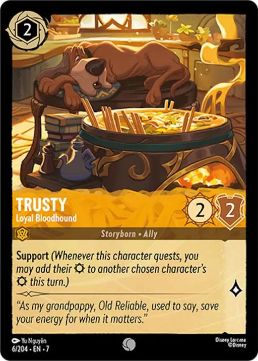 Trusty - Loyal Bloodhound (6/204) [Archazia’s Island] - Lorcana Single