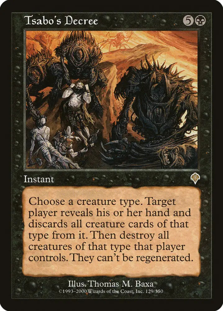 Tsabo’s Decree [Invasion] - MTG Single