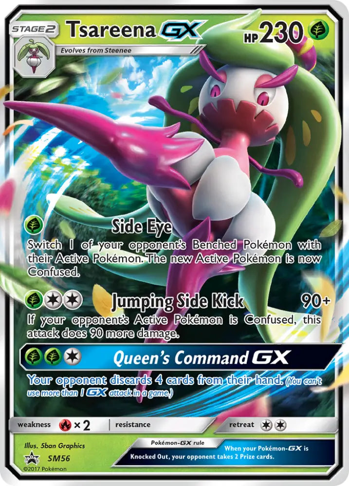 Tsareena GX (SM56) [Sun & Moon: Black Star Promos] - Pokemon Single