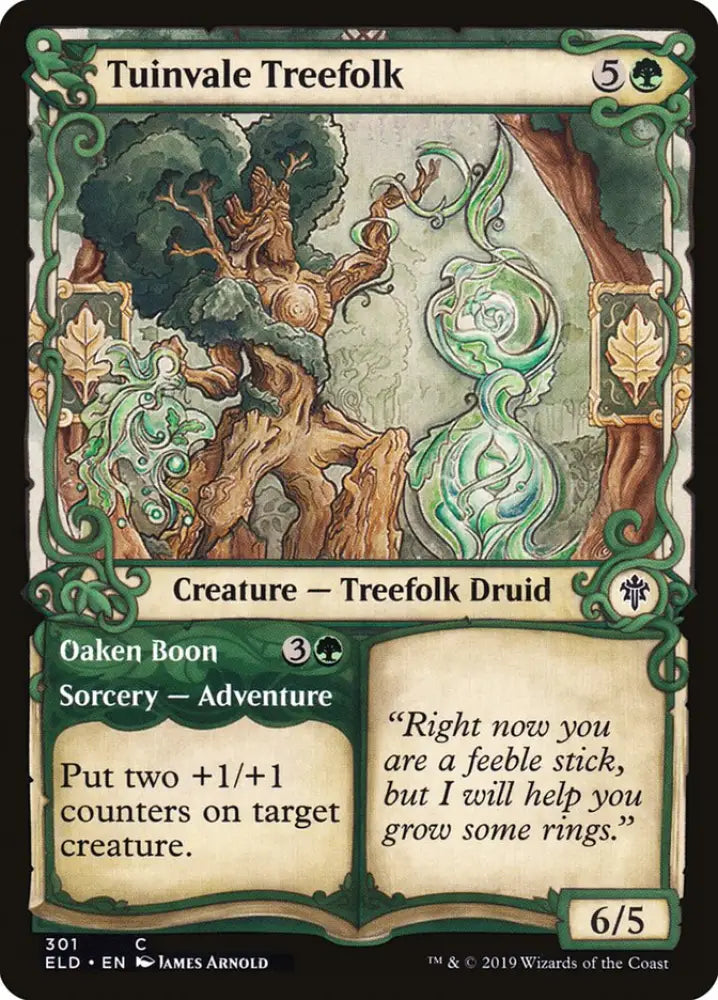 Tuinvale Treefolk // Oaken Boon (Showcase) [Throne of Eldraine] - MTG Single