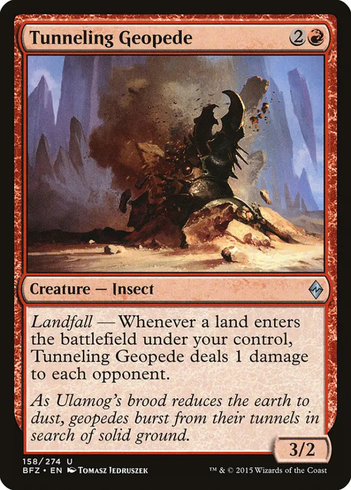 Tunneling Geopede [Battle for Zendikar] - MTG Single