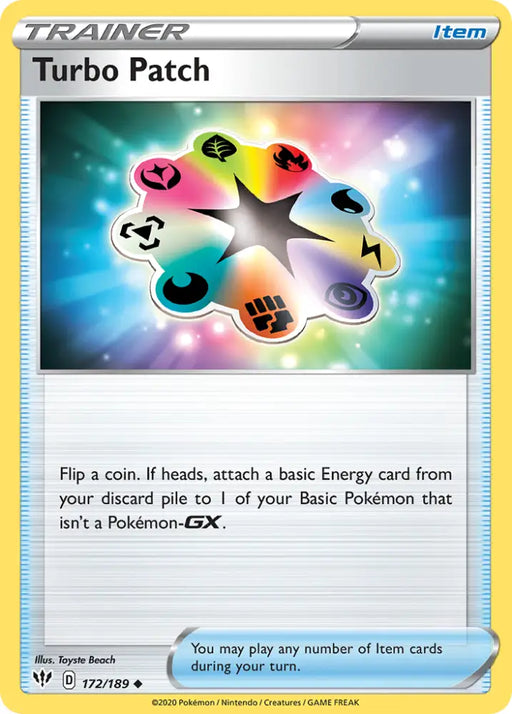 Turbo Patch (172/189) [Sword & Shield: Darkness Ablaze] - Pokemon Single