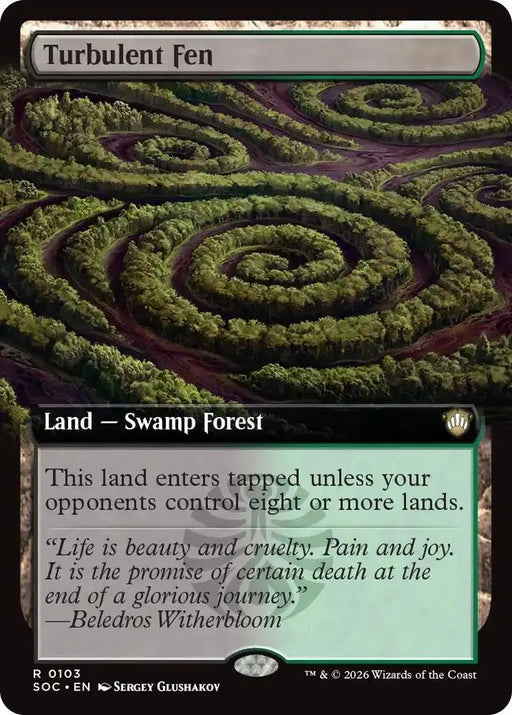 Turbulent Fen (Extended Art) (103) [Secrets of Strixhaven Commander]