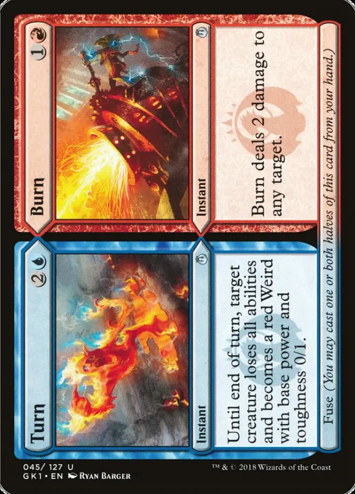 Turn // Burn [Guilds of Ravnica Guild Kit] - MTG Single