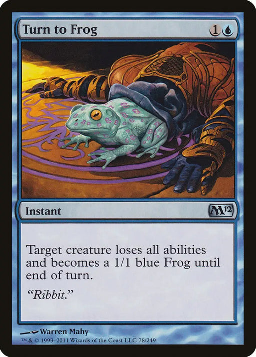 Turn to Frog [Magic 2012] - MTG Single
