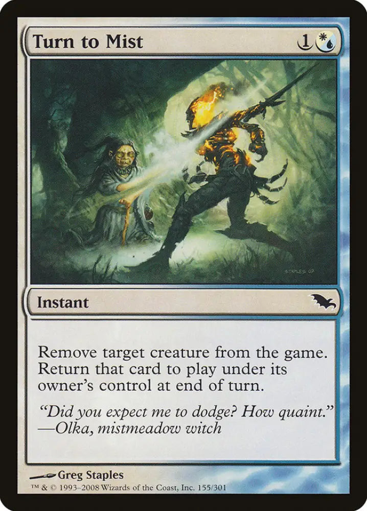 Turn to Mist [Shadowmoor] - MTG Single