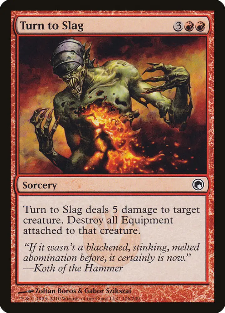 Turn to Slag [Scars of Mirrodin] - MTG Single