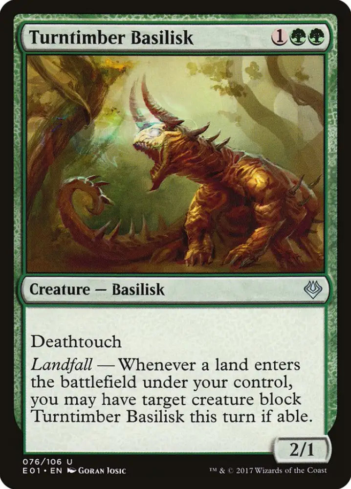 Turntimber Basilisk [Archenemy: Nicol Bolas] - MTG Single