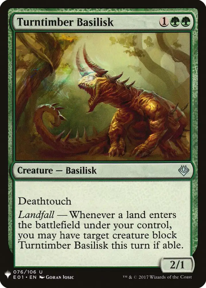 Turntimber Basilisk [Mystery Booster] - MTG Single