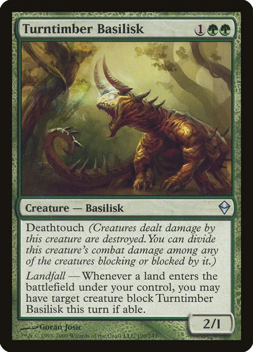 Turntimber Basilisk [Zendikar] - MTG Single