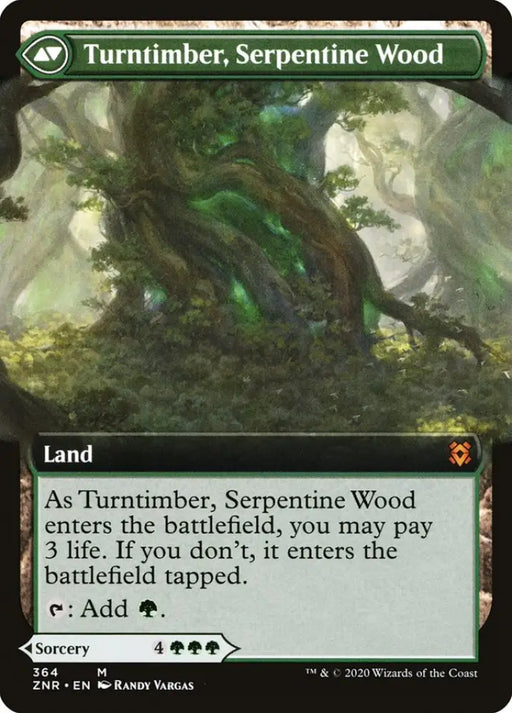 Turntimber Symbiosis // Turntimber Serpentine Wood (Extended Art) [Zendikar Rising] - MTG Single