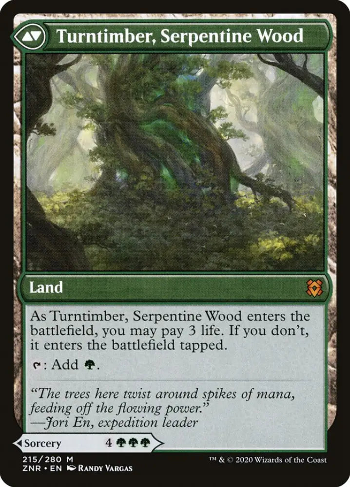 Turntimber Symbiosis // Turntimber Serpentine Wood [Zendikar Rising] - MTG Single