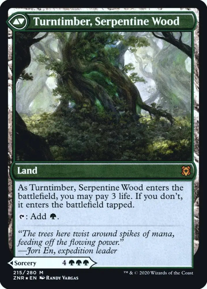 Turntimber Symbiosis // Turntimber Serpentine Wood [Zendikar Rising Prerelease Promos] - MTG Single