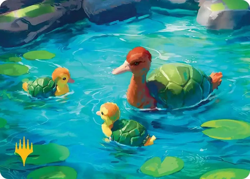 Turtle-Duck Art Card (Gold-Stamped Planeswalker Symbol) (18) [Avatar: The Last Airbender Art Series]