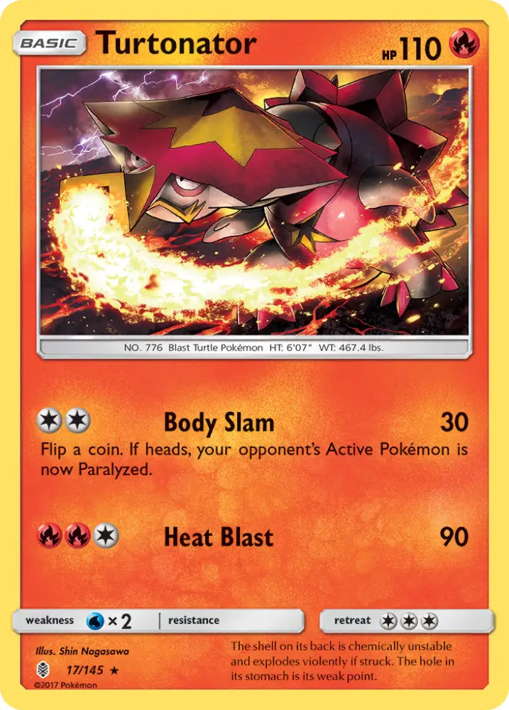 Turtonator (17/145) [Sun & Moon: Guardians Rising] - Pokemon Single