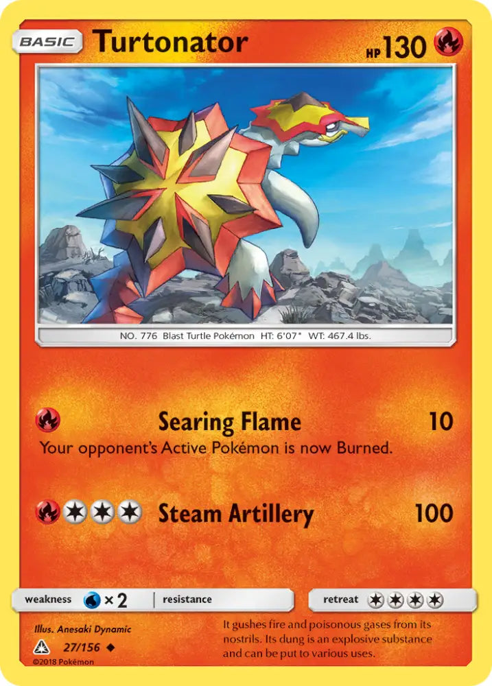 Turtonator (27/156) [Sun & Moon: Ultra Prism] - Pokemon Single