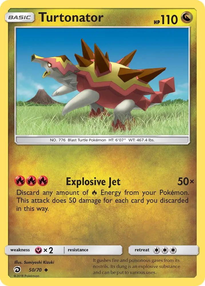 Turtonator (50/70) [Sun & Moon: Dragon Majesty] - Pokemon Single