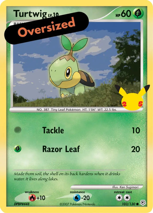 Turtwig (103/130) (Jumbo Card) [First Partner Pack] - Pokemon Single