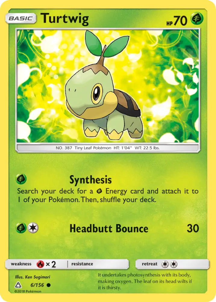 Turtwig (6/156) [Sun & Moon: Ultra Prism] - Pokemon Single