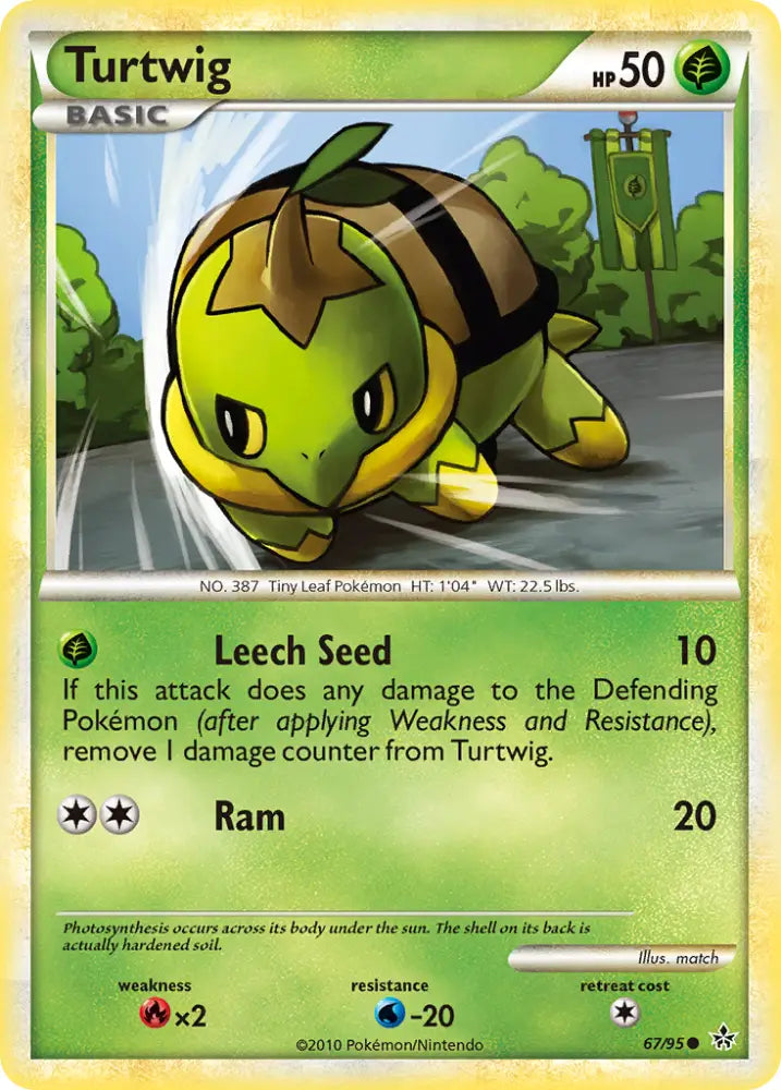 Turtwig (67/95) [HeartGold & SoulSilver: Unleashed] - Pokemon Single