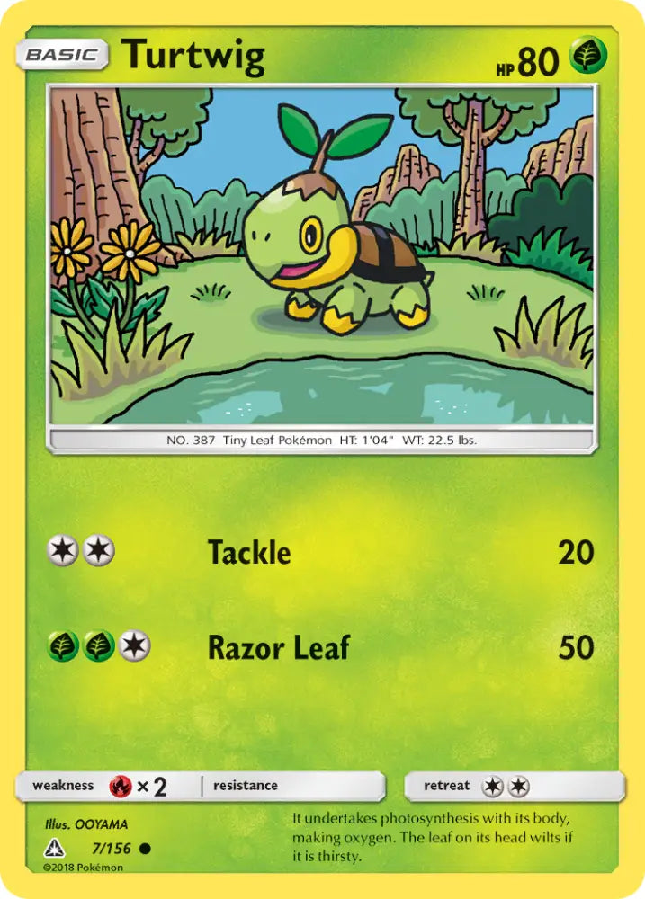 Turtwig (7/156) [Sun & Moon: Ultra Prism] - Pokemon Single