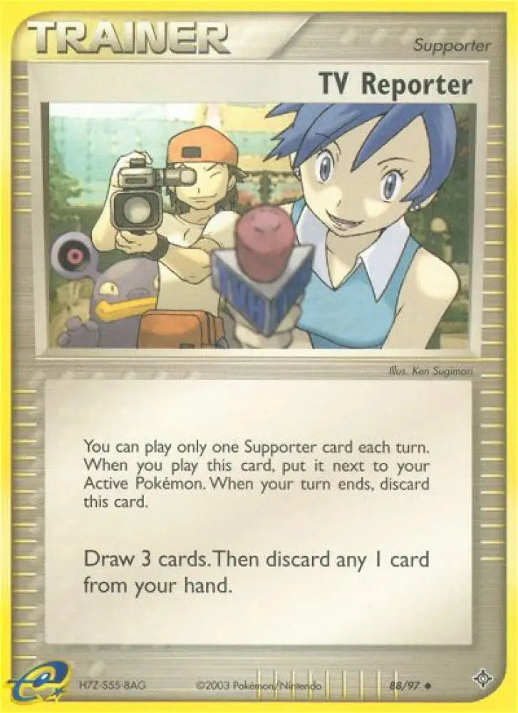 TV Reporter (88/97) [EX: Dragon] - Pokemon Single