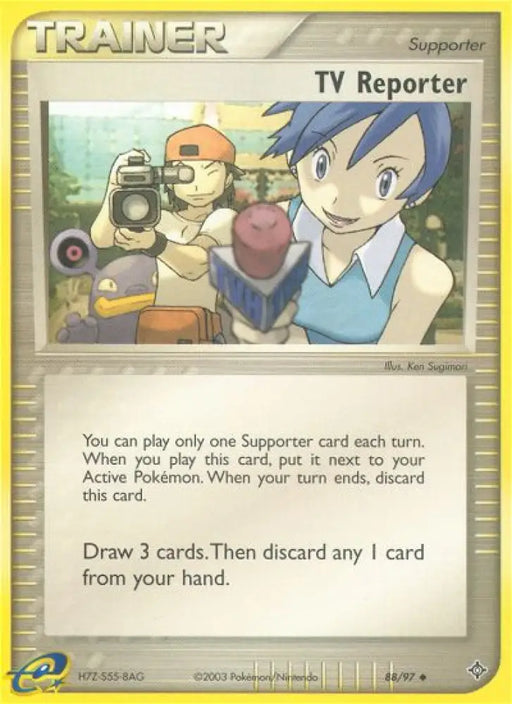 TV Reporter (88/97) [EX: Dragon] - Pokemon Single