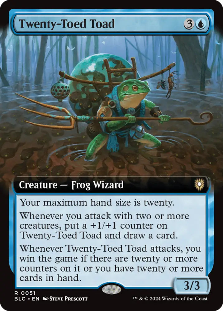 Twenty-Toed Toad (Extended Art) [Bloomburrow Commander] - MTG Single