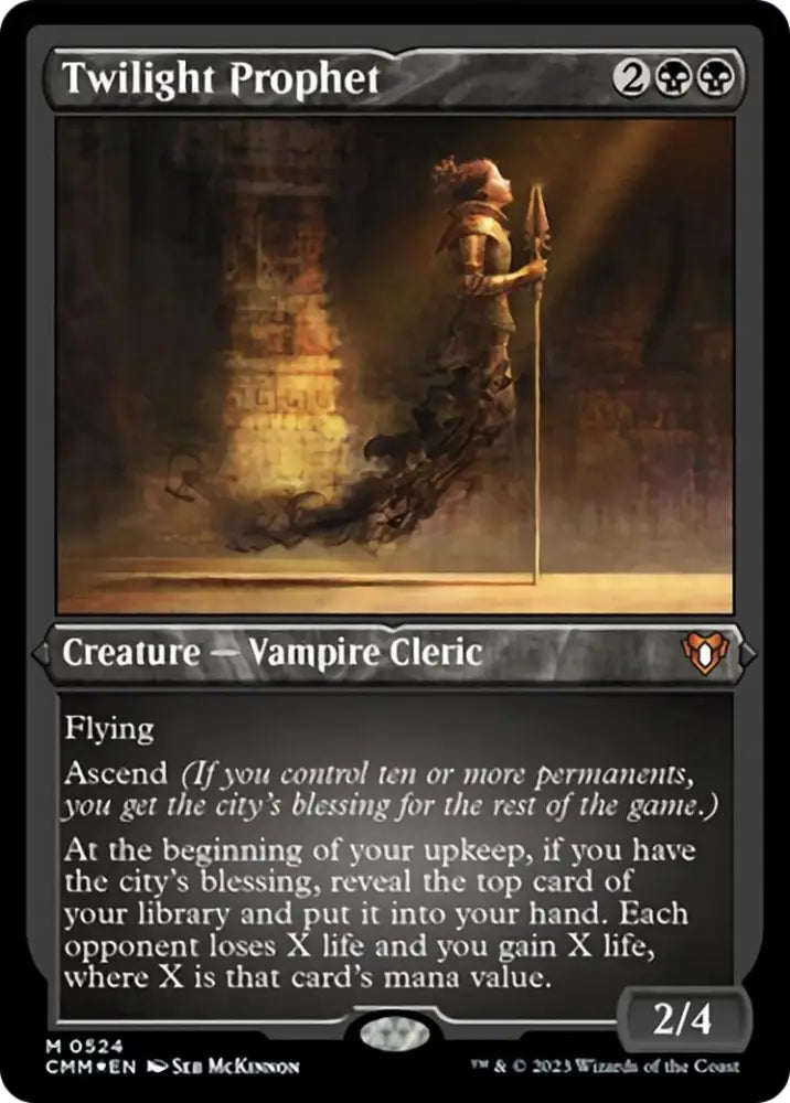 Twilight Prophet (Foil Etched) [Commander Masters] - MTG Single