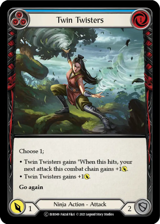 Twin Twisters (Blue) [Everfest] 1st Edition Normal - Flesh And Blood Single