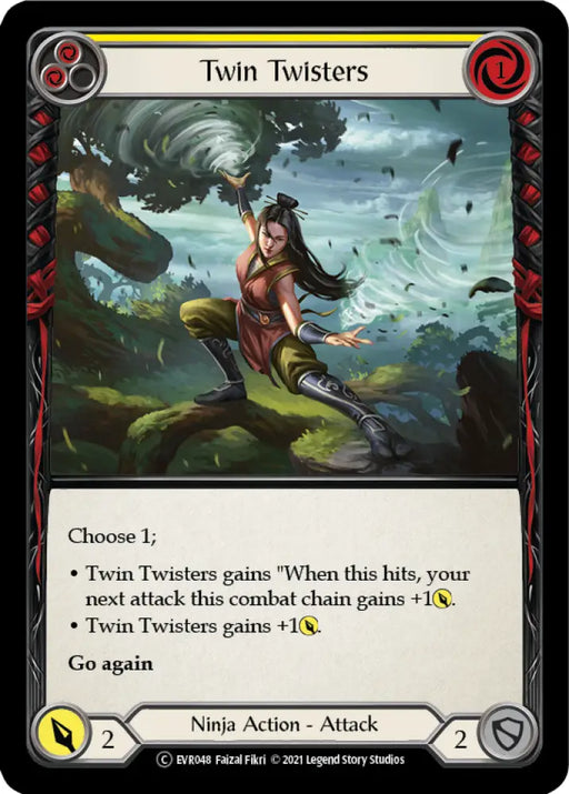 Twin Twisters (Yellow) [Everfest] 1st Edition Normal - Flesh And Blood Single