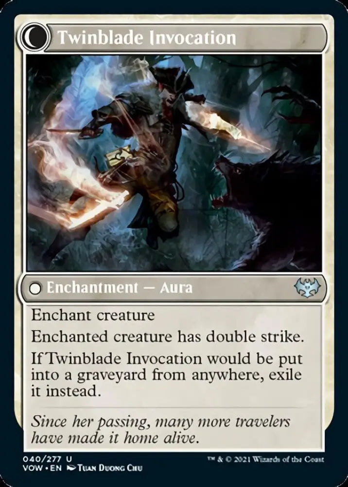 Twinblade Geist // Twinblade Invocation [Innistrad: Crimson Vow] - MTG Single