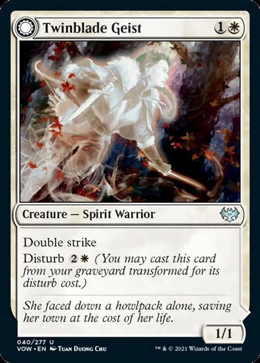 Twinblade Geist // Twinblade Invocation [Innistrad: Crimson Vow] - MTG Single
