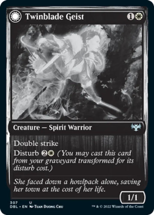 Twinblade Geist // Twinblade Invocation [Innistrad: Double Feature] - MTG Single