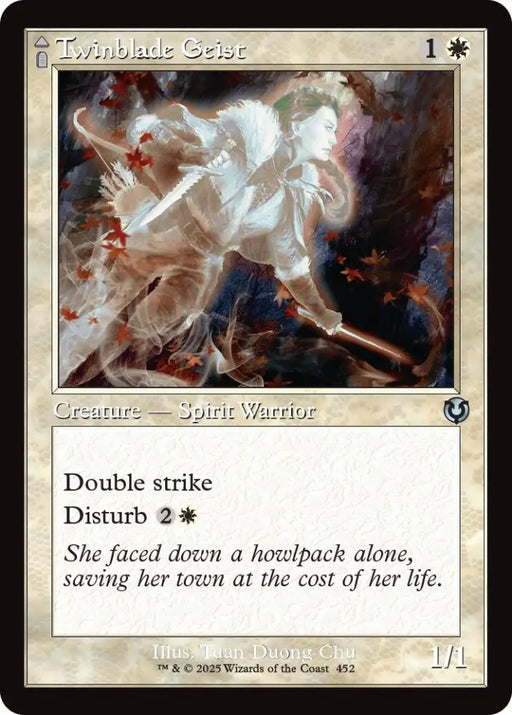 Twinblade Geist // Twinblade Invocation (Retro Frame) [Innistrad Remastered] - MTG Single