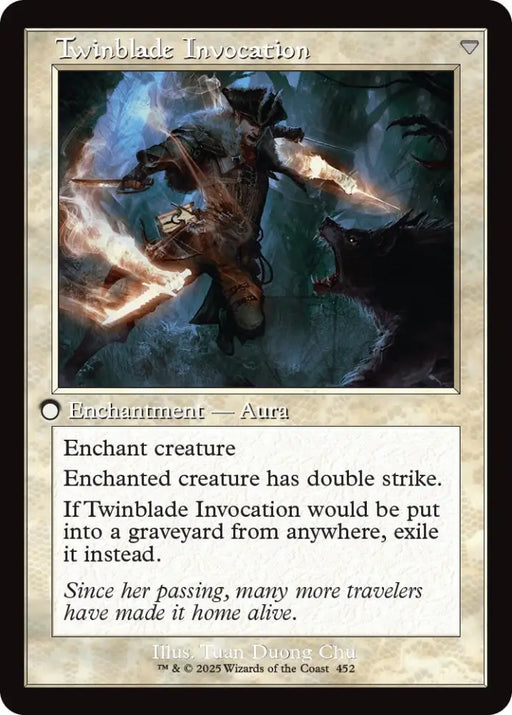 Twinblade Geist // Twinblade Invocation (Retro Frame) [Innistrad Remastered] - MTG Single