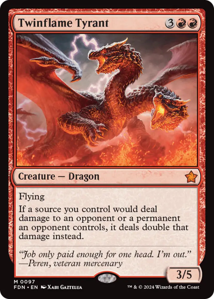 Twinflame Tyrant [Foundations] - MTG Single