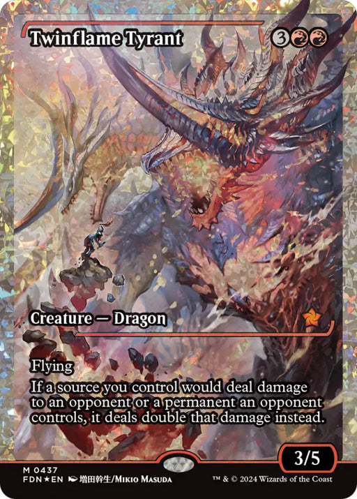 Twinflame Tyrant (Fracture Foil) [Foundations] - MTG Single